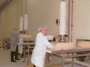 manutention de fromages (matériel inox)