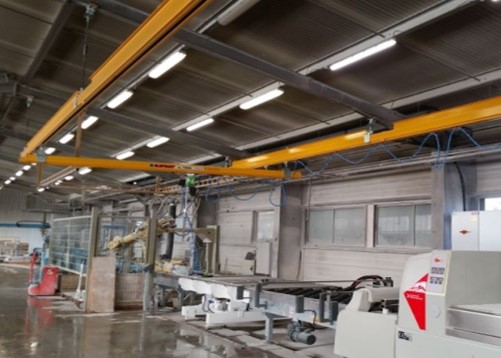 poutre de levage suspendue sous charpente