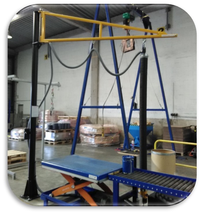 manutention sacs et bidons